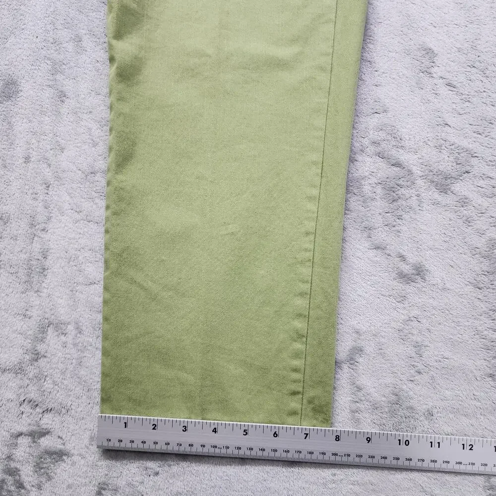 Vintage Christopher & Banks High‎ Rise Tapered Jeans Size 6 Green Stretch Denim